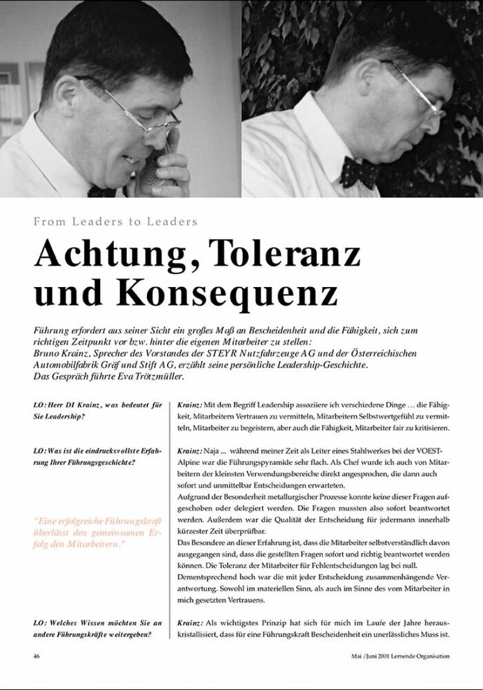 Achtung, Toleranz und Konsequenz