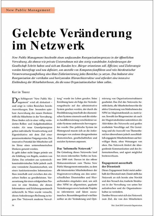 Gelebte Veränderung im Netzwerk