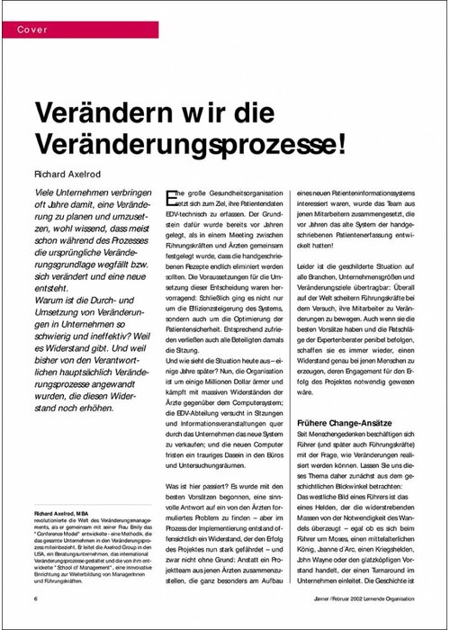 Verändern wir die Veränderungsprozesse!