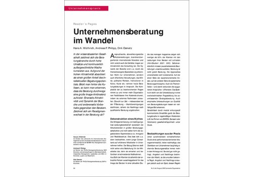 Unternehmensberatung im Wandel