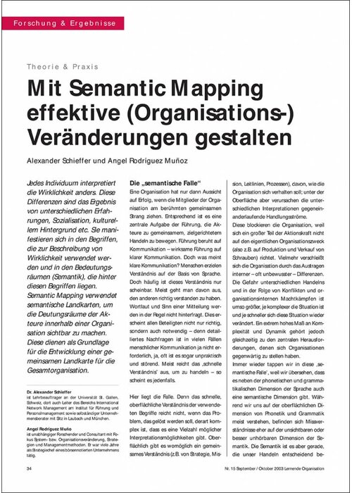 Mit Semantic Mapping effektive (Organisations-) Veränderungen gestalten