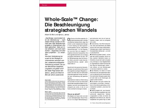 Whole-Scale™ Change: Die Beschleunigung strategischen Wandels