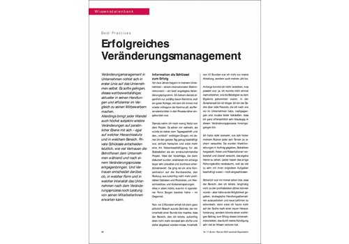 Erfolgreiches Veränderungsmanagement