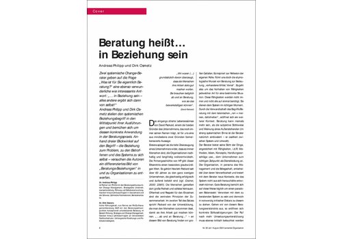 Beratung heißt… in Beziehung sein