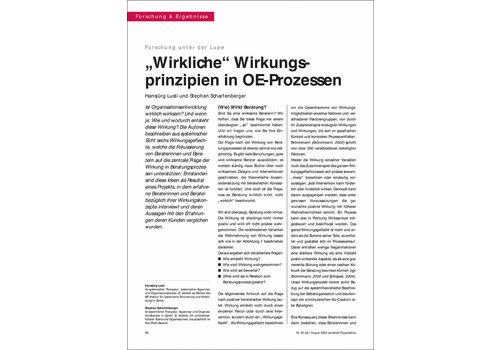 „Wirkliche“ Wirkungsprinzipien in OE-Prozessen