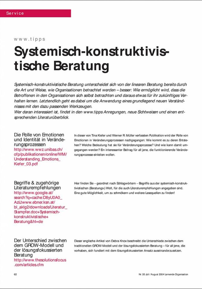 Systemisch-konstruktivistische Beratung