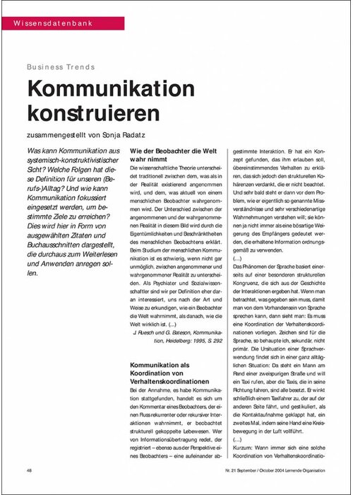 Kommunikation konstruieren