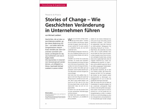 Stories of Change – Wie Geschichten Veränderung in Unternehmen führen