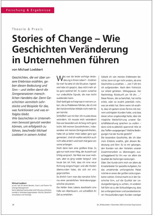 Stories of Change – Wie Geschichten Veränderung in Unternehmen führen