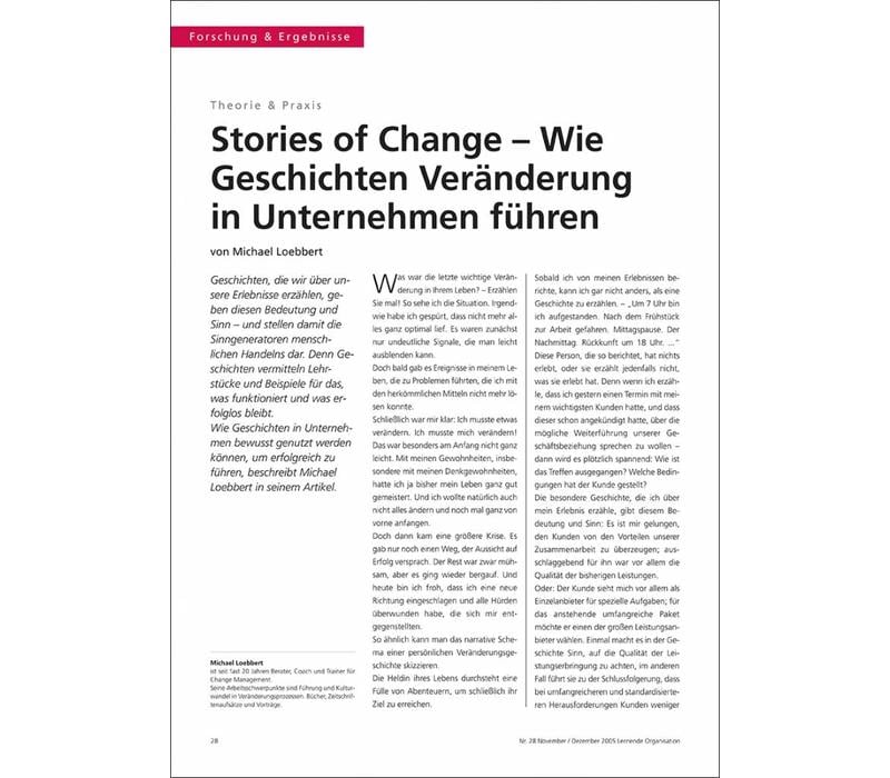 Stories of Change – Wie Geschichten Veränderung in Unternehmen führen