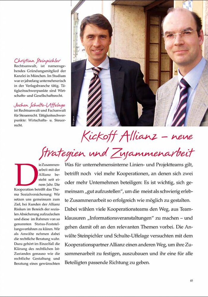 Kickoff Allianz – neue Strategien und Zusammenarbeit