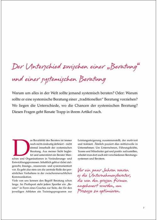 Der Unterschied zwischen einer „Beratung“  und einer systemischen Beratung