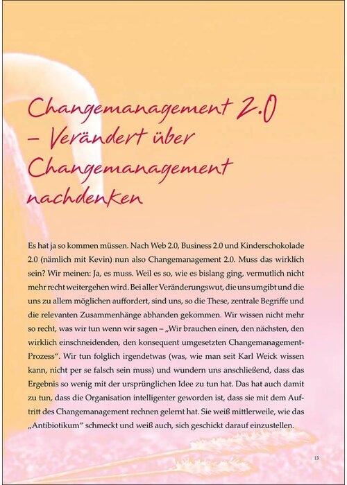 Changemanagement 2.0 – Verändert über Changemanagement nachdenken