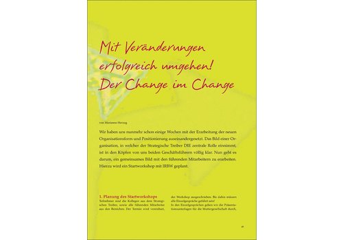 Mit Veränderungen erfolgreich umgehen! Der Change im Change