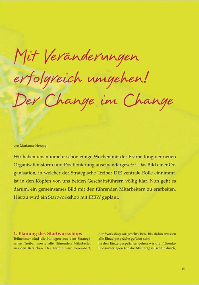 Mit Veränderungen erfolgreich umgehen! Der Change im Change