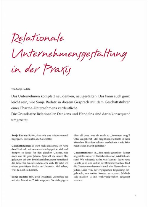 Relationale Unternehmensgestaltung in der Praxis