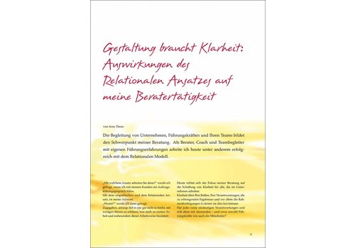 Gestaltung braucht Klarheit: Auswirkungen des Relationalen Ansatzes auf meine Beratertätigkeit