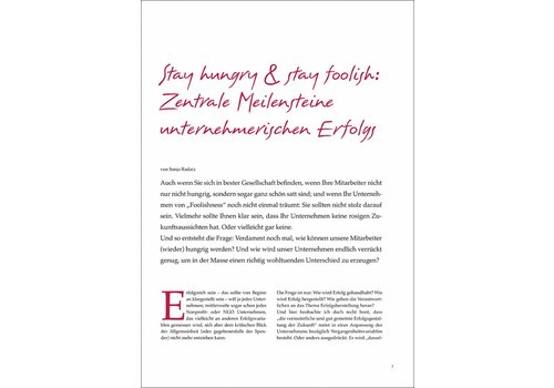 Stay hungry & stay foolish: Zentrale Meilensteine unternehmerischen Erfolgs