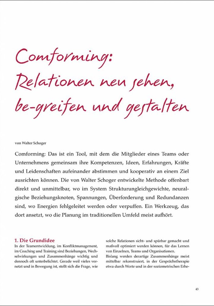 Comforming: Relationen neu sehen, be-greifen und gestalten
