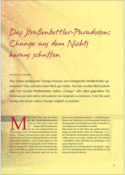 Das Strassenbettler-Paradoxon: Change aus dem Nichts heraus schaffen