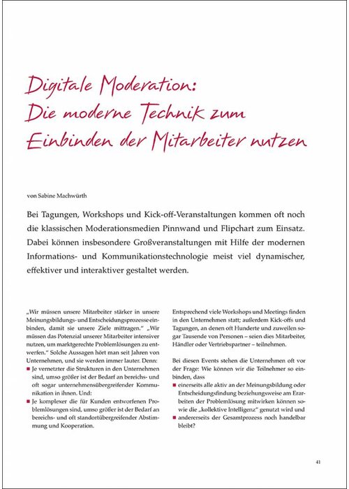 Digitale Moderation: Die moderne Technik zum Einbinden der Mitarbeiter nutzen