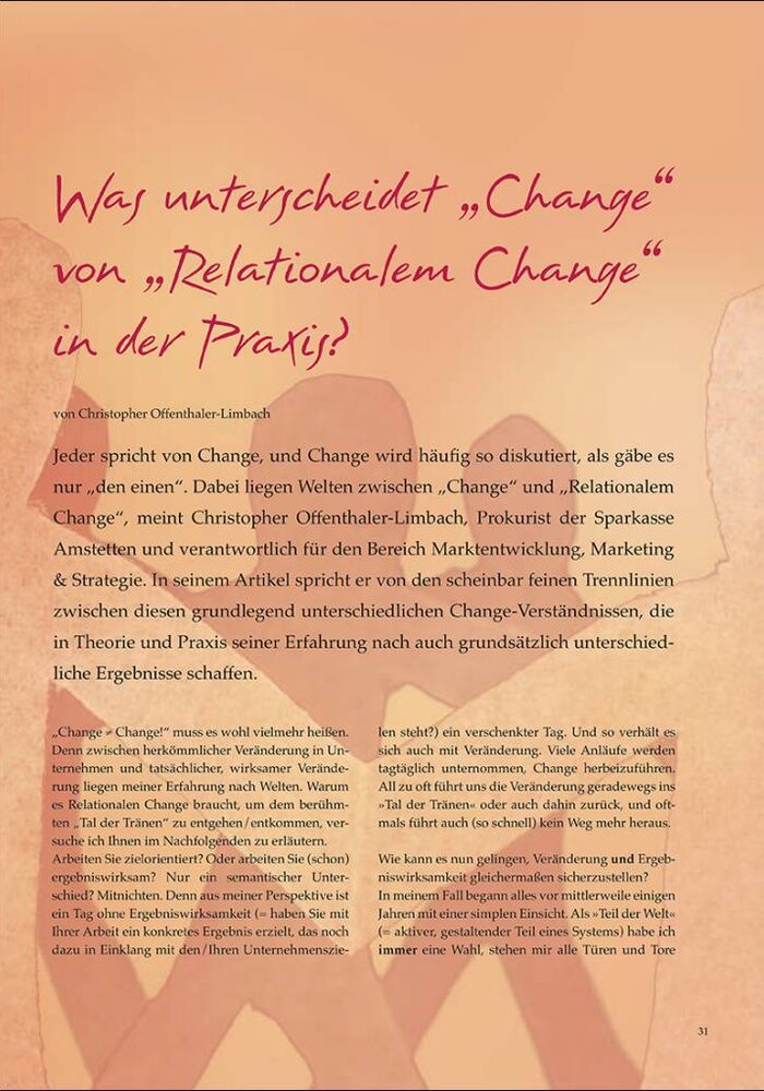 Was unterscheidet „Change“ von „Relationalem Change“ in der Praxis?