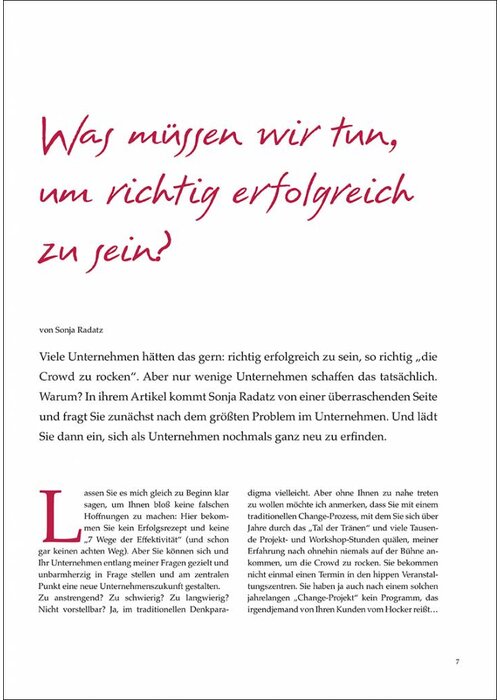 Was müssen wir tun, um richtig erfolgreich zu sein?