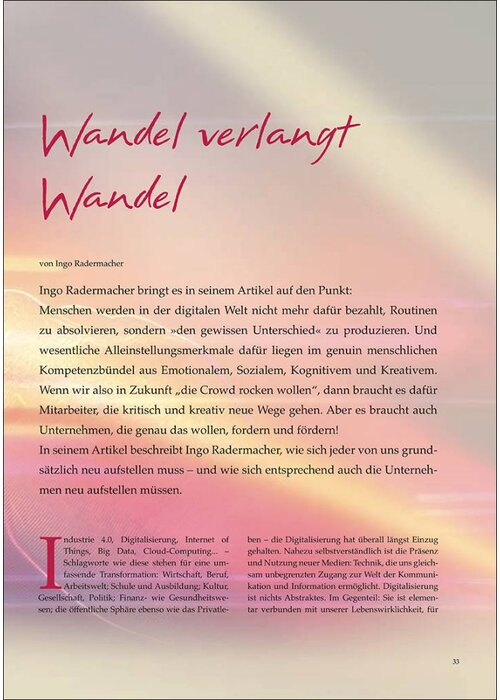 Wandel verlangt Wandel