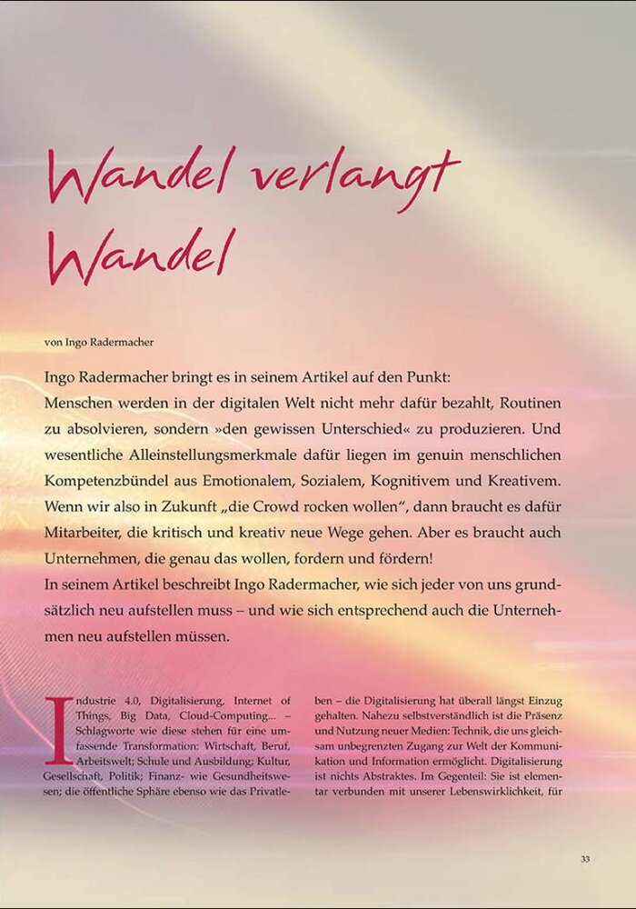 Wandel verlangt Wandel