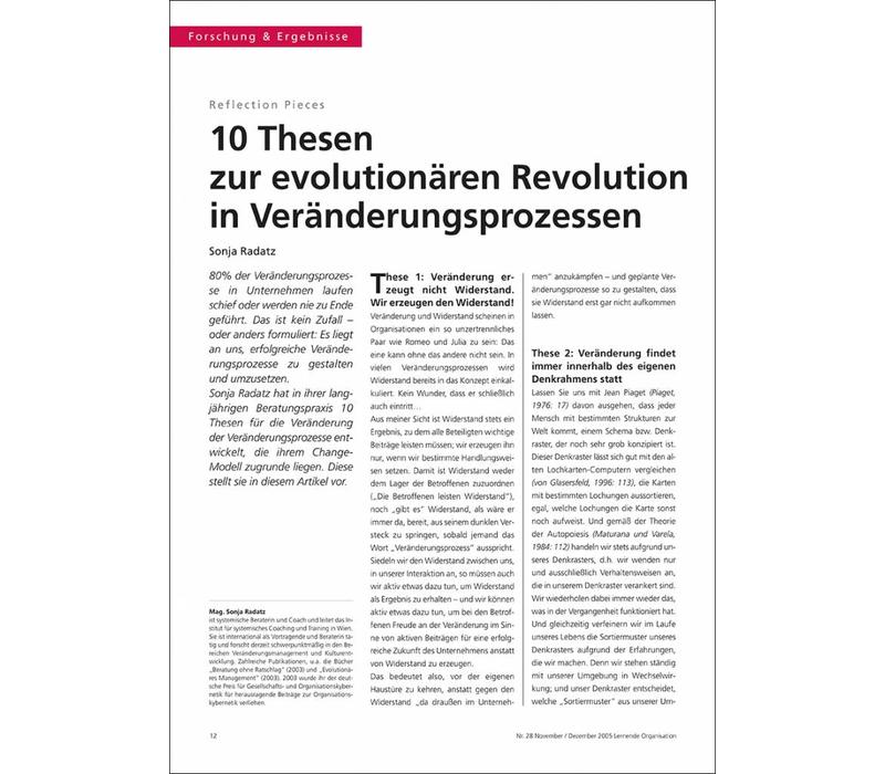 10 Thesen zur evolutionären Revolution in Veränderungsprozessen