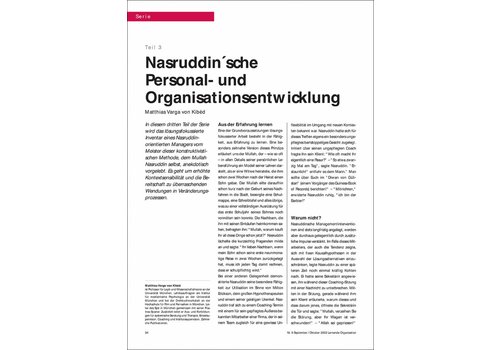 Nasruddin´sche Personal- und Organisationsentwicklung