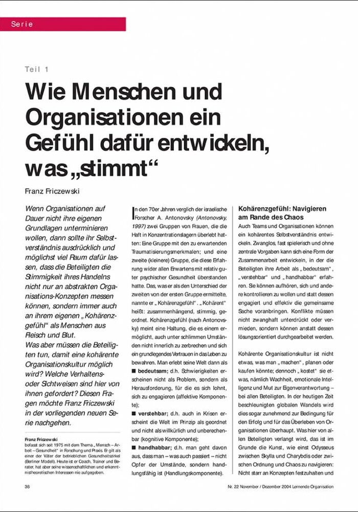 Wie Menschen und Organisationen ein Gefühl dafür entwickeln, was „stimmt“