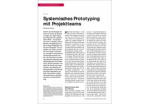 Systemisches Prototyping mit Projektteams