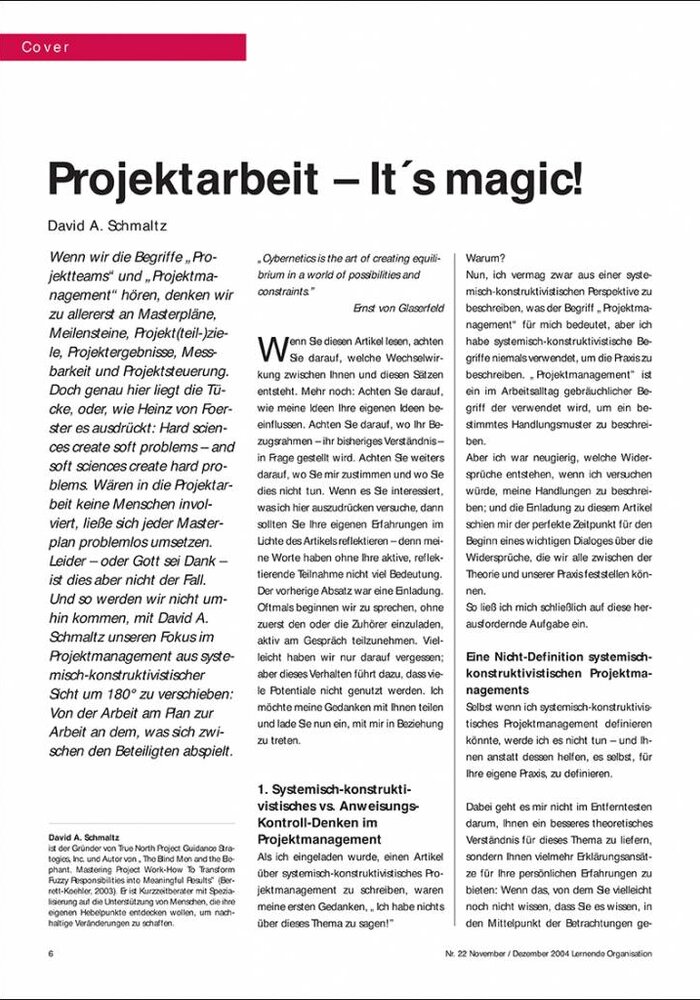 Projektarbeit – It´s magic!