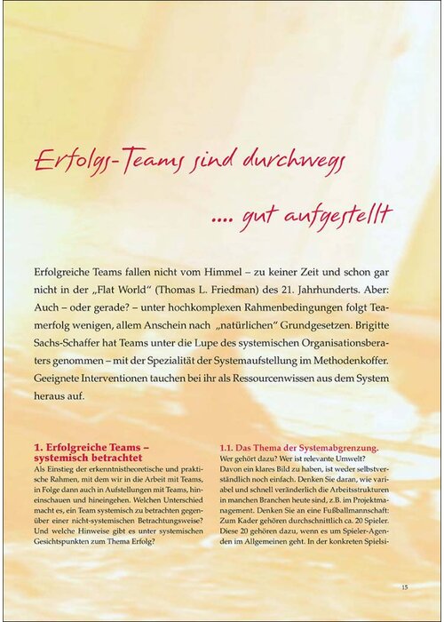 Erfolgs-Teams sind durchwegs .... gut aufgestellt