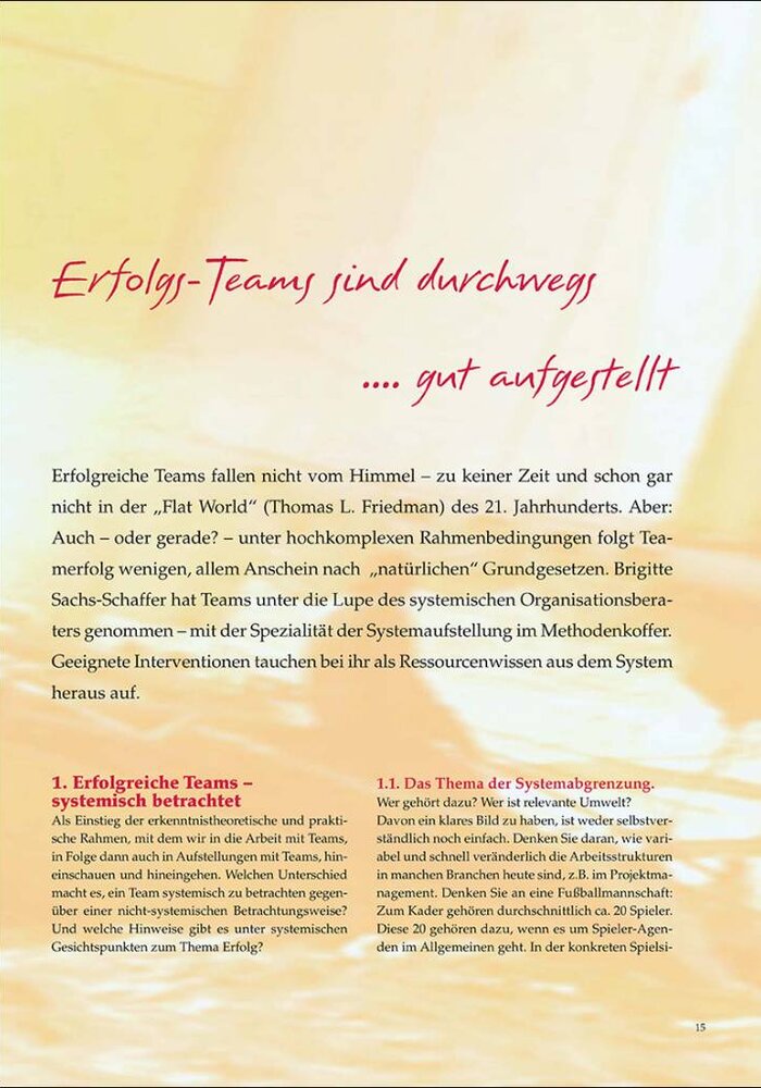 Erfolgs-Teams sind durchwegs .... gut aufgestellt