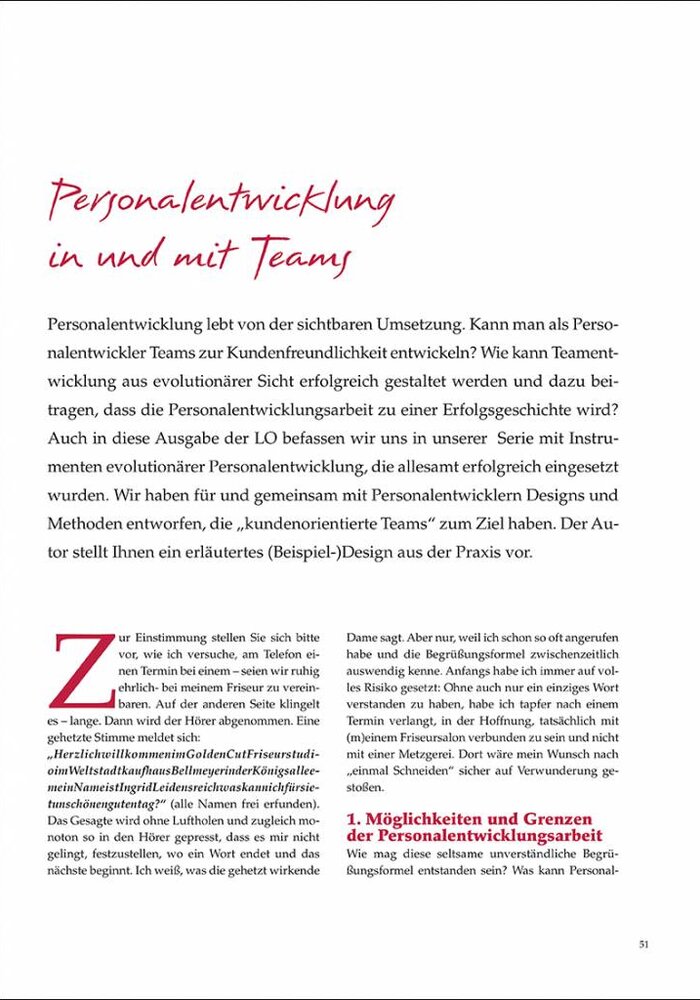 Personalentwicklung in und mit Teams