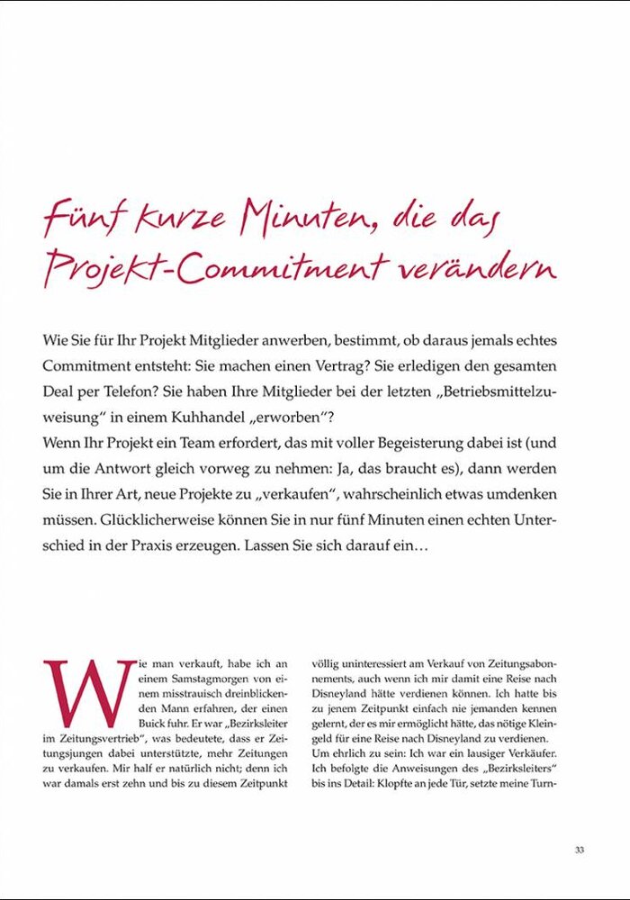 Fünf kurze Minuten, die das Projekt-Commitment verändern