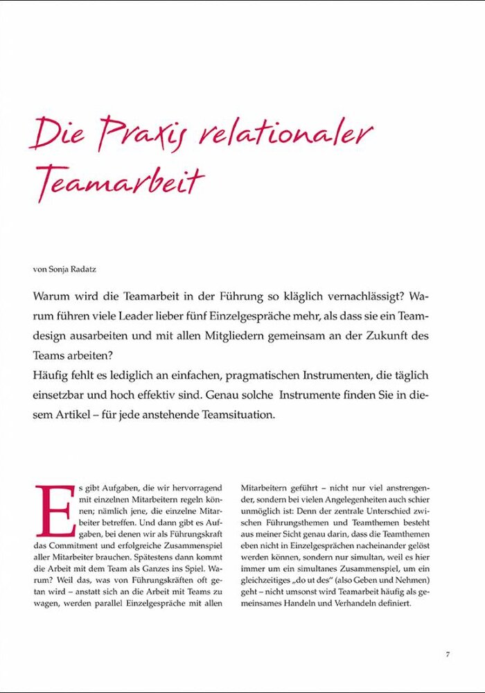Die Praxis relationaler Teamarbeit
