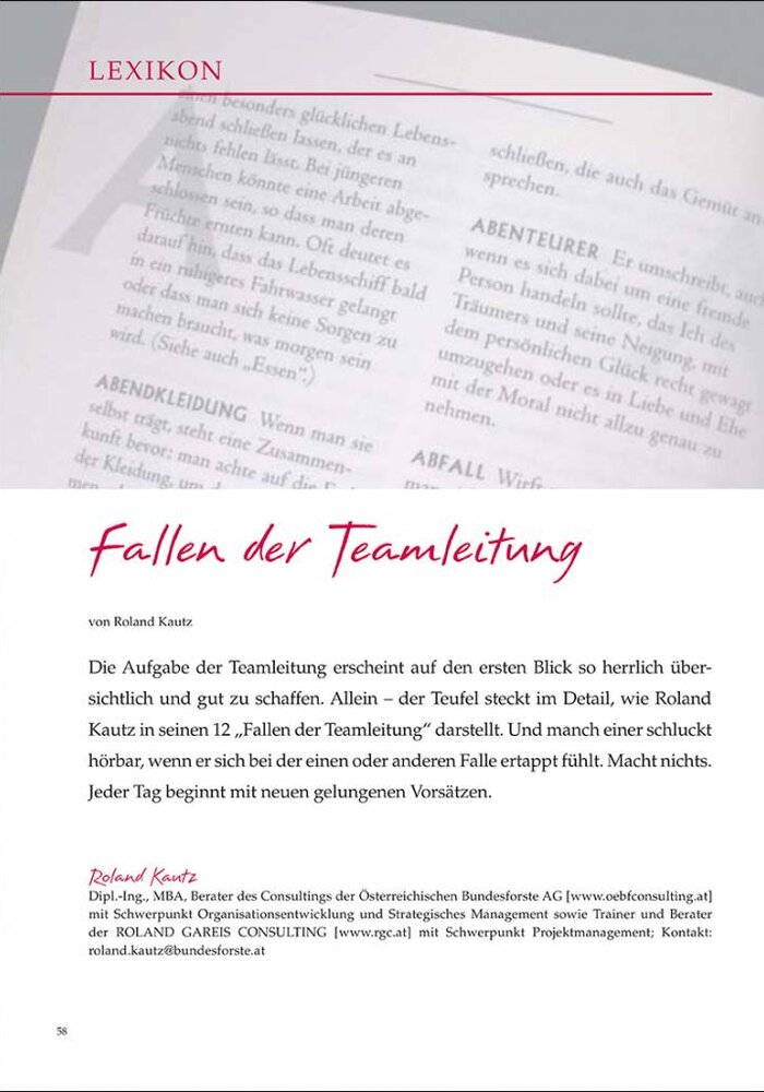 Fallen der Teamleitung