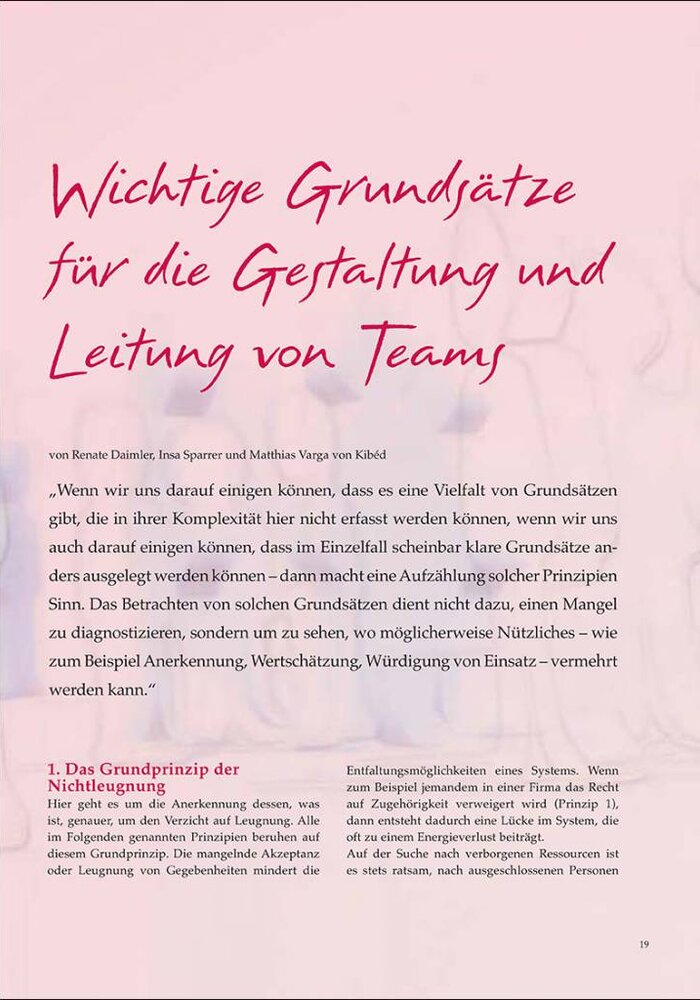 Wichtige Grundsätze für die Gestaltung und Leitung von Teams