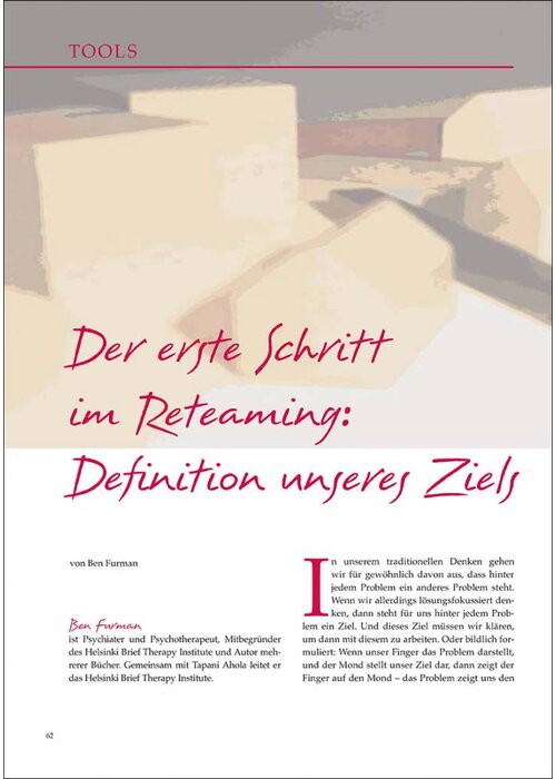 Der erste Schritt im Reteaming: Definition unseres Ziels