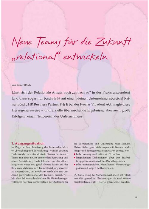 Neue Teams für die Zukunft „relational“ entwickeln