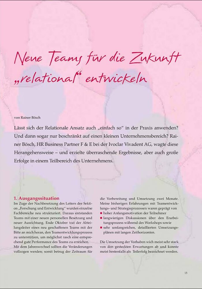 Neue Teams für die Zukunft „relational“ entwickeln