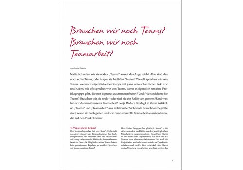 Brauchen wir noch Teams? Brauchen wir noch Teamarbeit?