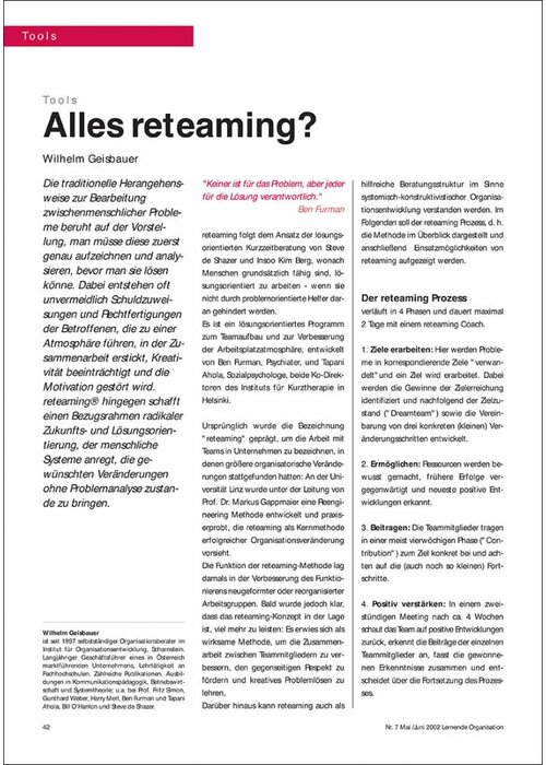 Alles reteaming?
