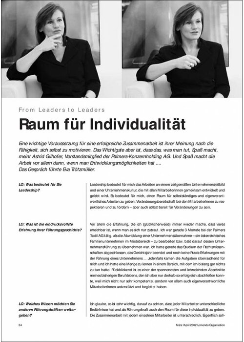 Raum für Individualität
