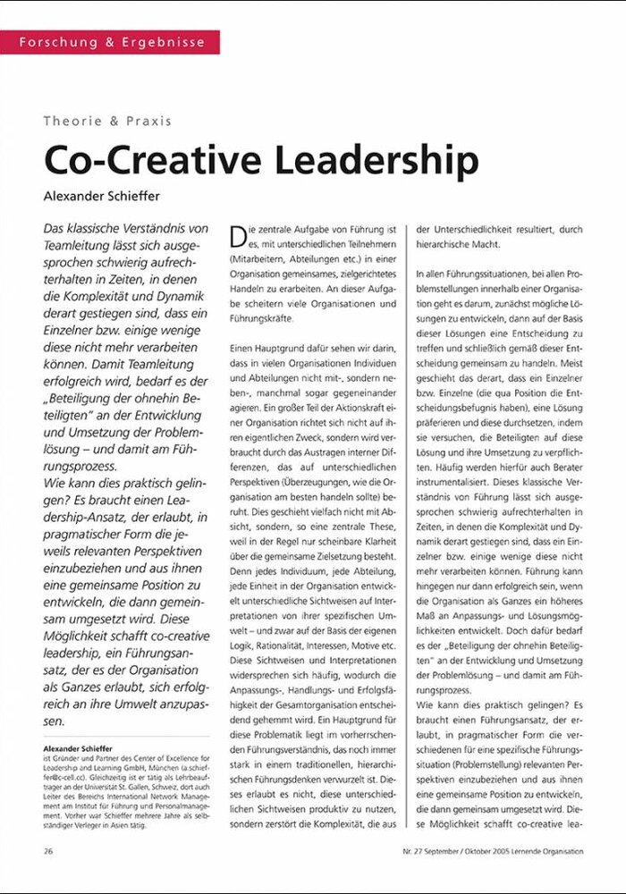 Co-Creative Leadership