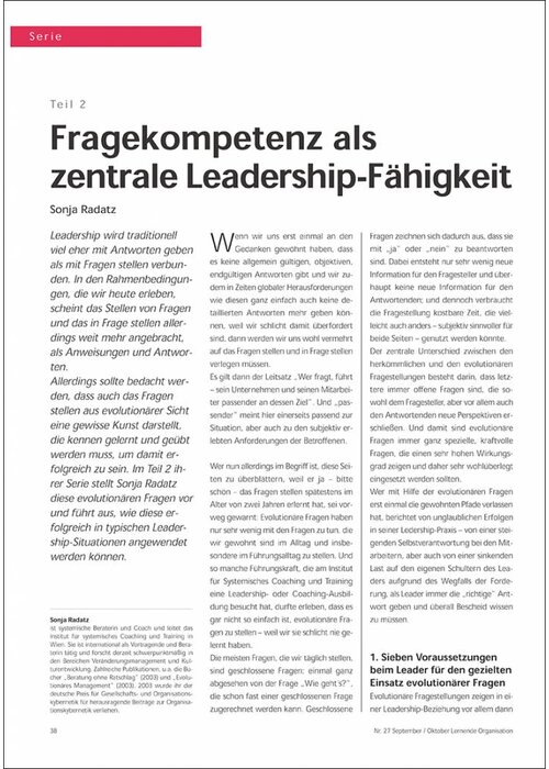 Fragekompetenz als zentrale Leadership-Fähigkeit