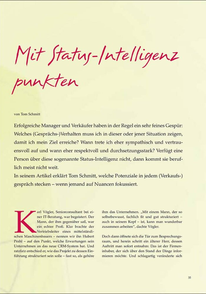 Mit Status-Intelligenz punkten